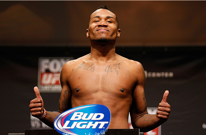 CHICAGO, IL - JANUARY 24: Mike Rhodes weighs in during the UFC weigh-in event at the Chicago Theatre on January 24, 2014 in Chicago, Illinois. (Photo by Josh Hedges/Zuffa LLC/Zuffa LLC via Getty Images)