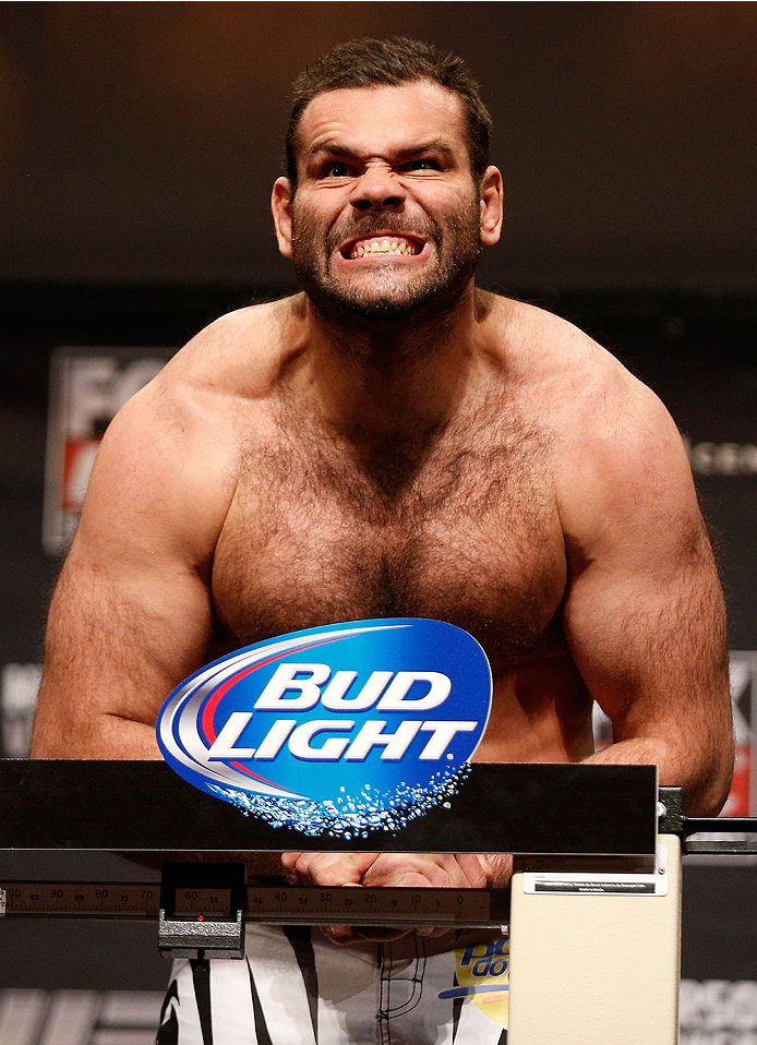 CHICAGO, IL - JANUARY 24: Gabriel Gonzaga weighs in during the UFC weigh-in event at the Chicago Theatre on January 24, 2014 in Chicago, Illinois. (Photo by Josh Hedges/Zuffa LLC/Zuffa LLC via Getty Images)