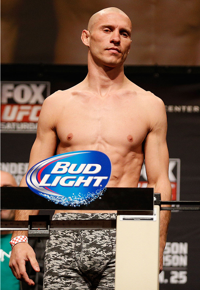 CHICAGO, IL - JANUARY 24: Donald "Cowboy" Cerrone weighs in during the UFC weigh-in event at the Chicago Theatre on January 24, 2014 in Chicago, Illinois. (Photo by Josh Hedges/Zuffa LLC/Zuffa LLC via Getty Images)