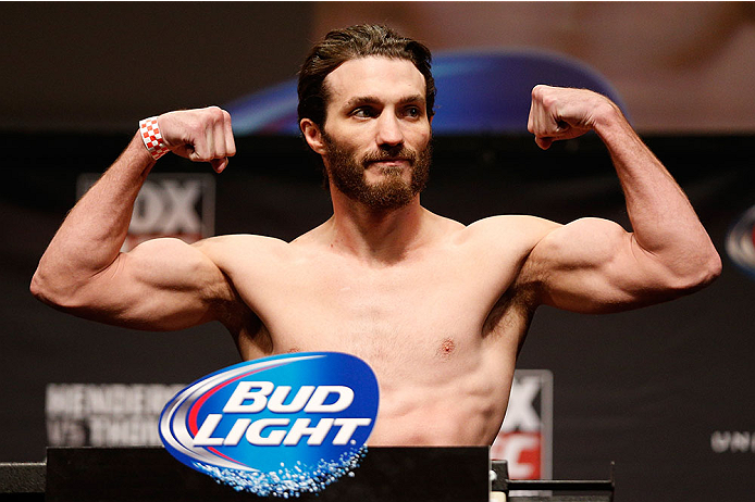 CHICAGO, IL - JANUARY 24: Mike Rio weighs in during the UFC weigh-in event at the Chicago Theatre on January 24, 2014 in Chicago, Illinois. (Photo by Josh Hedges/Zuffa LLC/Zuffa LLC via Getty Images)