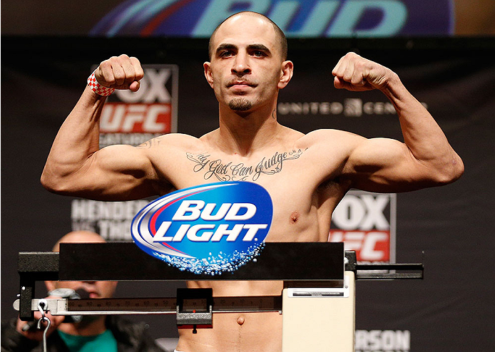 CHICAGO, IL - JANUARY 24: Chico Camus weighs in during the UFC weigh-in event at the Chicago Theatre on January 24, 2014 in Chicago, Illinois. (Photo by Josh Hedges/Zuffa LLC/Zuffa LLC via Getty Images)