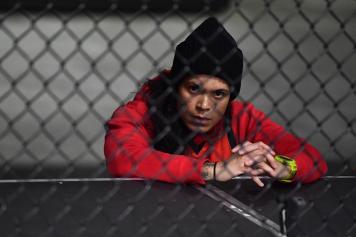 Amanda Nunes looks on during the filming of The Ultimate Fighter at UFC APEX on February 17, 2022 in Las Vegas, Nevada. (Photo by Chris Unger/Zuffa LLC)