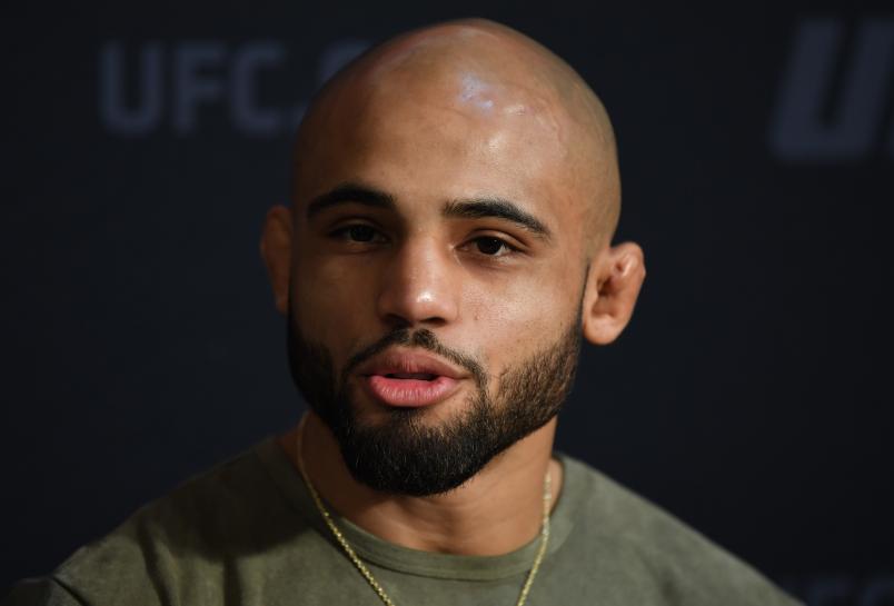 Miles Johns interacts with media during the UFC 247 Ultimate Media Day at the Crowne Plaza Houston River Oaks on February 06, 2020 in Houston, Texas. (Photo by Josh Hedges/Zuffa LLC)
