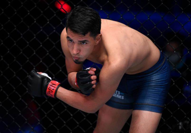 LAS VEGAS, NEVADA - AUGUST 11: Adrian Yanez prepares to fight Brady Huang in a bantamweight fight during week two of Dana White's Contender Series season four at UFC APEX on August 11, 2020 in Las Vegas, Nevada. (Photo by Chris Unger/DWCS LLC/Zuffa LLC)