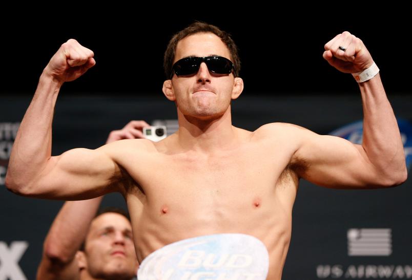 Joe Ellenberger weighs in during the UFC Fight Night weigh-in event at the Phoenix Convention Center on December 12, 2014 in Phoenix, Arizona. (Photo by Josh Hedges/Zuffa LLC via Getty Images)
