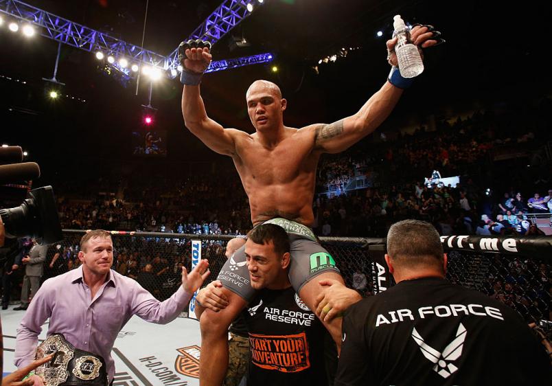 Lawler following Defeat Of Hendricks, UFC 181 (Photo by Josh Hedges/Zuffa LLC)