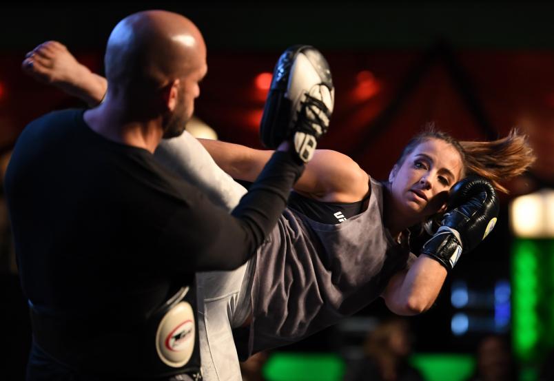 DENVER, CO - NOVEMBER 07: Maycee Barber holds an open workout for fans and media on November 7, 2018 in Denver, Colorado. (Photo by Josh Hedges/Zuffa LLC/Zuffa LLC via Getty Images)