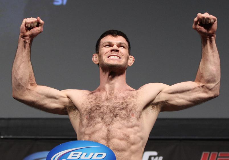 LAS VEGAS, NV - JULY 6: Forrest Griffin makes weight during the UFC 148 Weigh In at the Mandalay Bay Events Center on July 6, 2012 in Las Vegas, Nevada. (Photo by Josh Hedges/Zuffa LLC/Zuffa LLC via Getty Images)