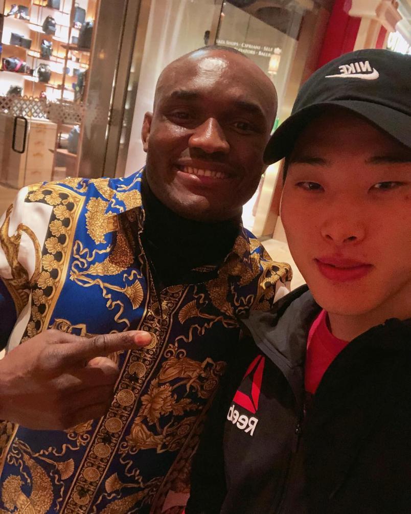 With Kamaru Usman. From his Instagram @cswooo