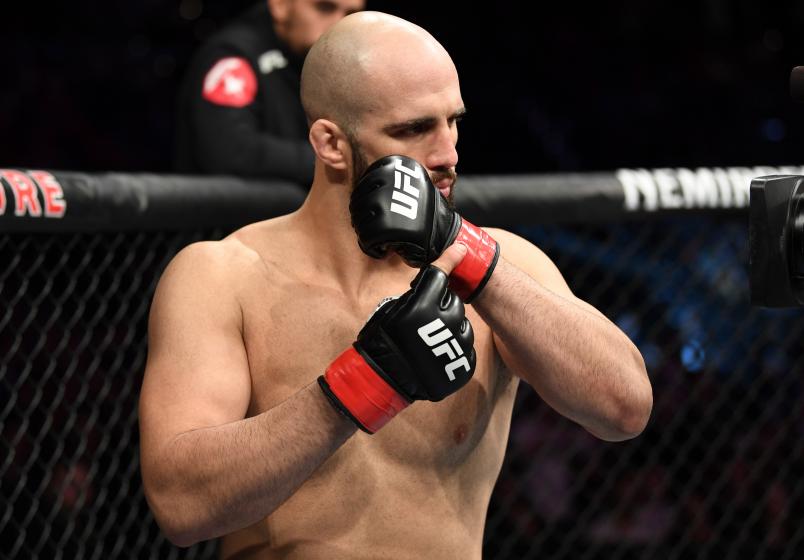 LONDON, ENGLAND - MARCH 14: Volkan Oezdemir of Switzerland interacts with the media during the UFC Fight Night Ultimate Media Day at Glaziers Hall on March 14, 2019 in London, England. (Photo by Jeff Bottari/Zuffa LLC/Zuffa LLC via Getty Images)