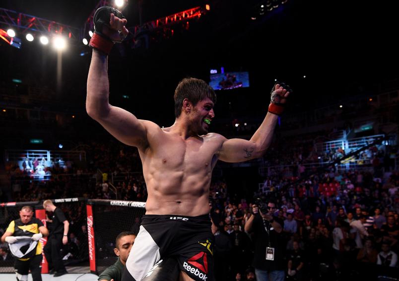 RIO DE JANEIRO, BRAZIL - JUNE 03: Antonio Carlos Junior of Brazil celebrates after his submission victory over Eric Spicely in their middleweight bout during the UFC 212 event at Jeunesse Arena on June 3, 2017 in Rio de Janeiro, Brazil. (Photo by Jeff Bottari/Zuffa LLC/Zuffa LLC via Getty Images)