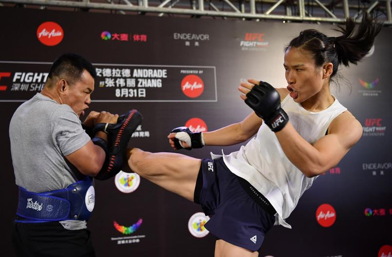 Weili Zhang Participates in UFC Shenzhen Open Workouts, 2019