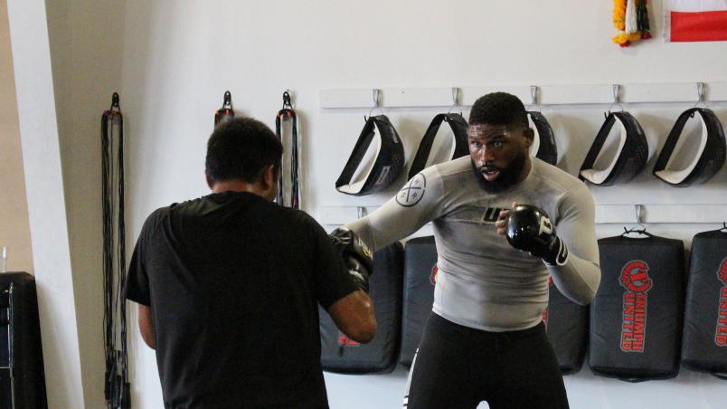 Curtis Blaydes trains at Elevation MMA in Denver, CO in preparation for UFC 242, August 2019 (Photo by Steve Latrell/Zuffa LLC)