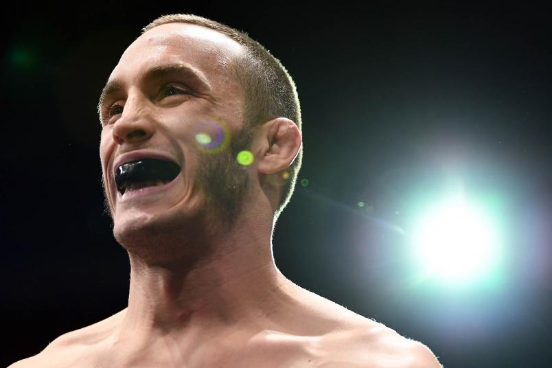 Anthony Martin prepares to fight Jake Matthews of Australia in their welterweight bout during the UFC Fight Night event inside Adelaide Entertainment Centre on December 2, 2018 in Adelaide, Australia. (Photo by Jeff Bottari/Zuffa LLC/Zuffa LLC via Getty Images)
