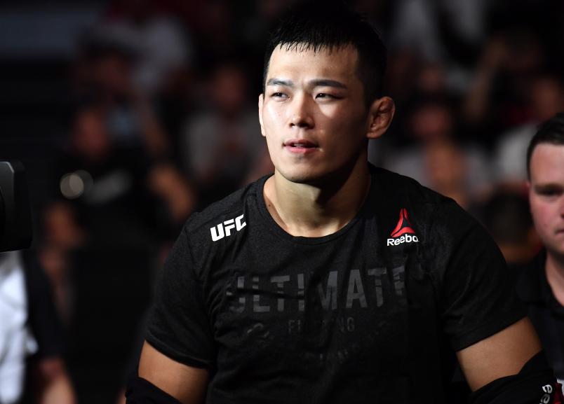 SHENZHEN, CHINA - AUGUST 31: Da Un Jung of South Korea prepares to fight Khadis Ibragimov of Russia in their light heavyweight bout during the UFC Fight Night event at Shenzhen Universiade Sports Centre on August 31, 2019 in Shenzhen, China. (Photo by Brandon Magnus/Zuffa LLC/Zuffa LLC)