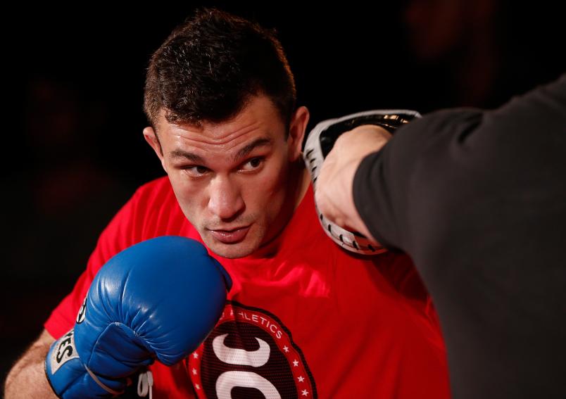 Gian Villante holds an open training session for media at the Serhs Natal Grand Hotel on March 21, 2014 in Natal, Brazil. (Photo by Josh Hedges/Zuffa LLC via Getty Images)