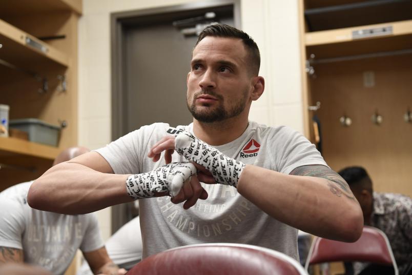 James Krause has his hands wrapped backstage during the UFC 247 event at Toyota Center on February 08, 2020 in Houston, Texas. (Photo by Mike Roach/Zuffa LLC via Getty Images)