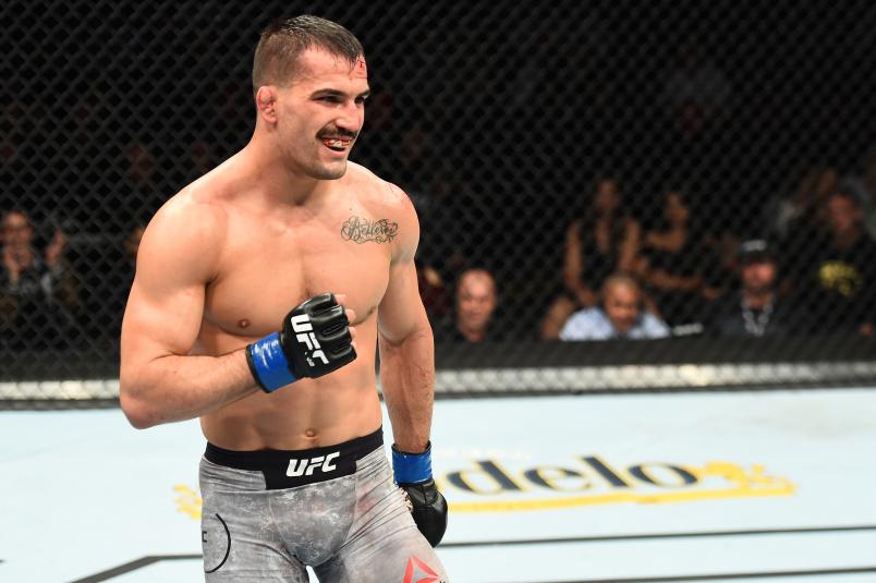 Mirsad Bektic of Bosnia faces Ricardo Lamas in their featherweight fight during the UFC 225 event at the United Center on June 9, 2018 in Chicago, Illinois. (Photo by Josh Hedges/Zuffa LLC via Getty Images)