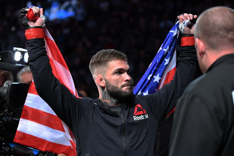 Cody Garbrandt walks to the octagon in his bantamweight bout during the UFC 235 event at T-Mobile Arena on March 2, 2019 in Las Vegas, Nevada. (Photo by Jeff Bottari/Zuffa LLC)