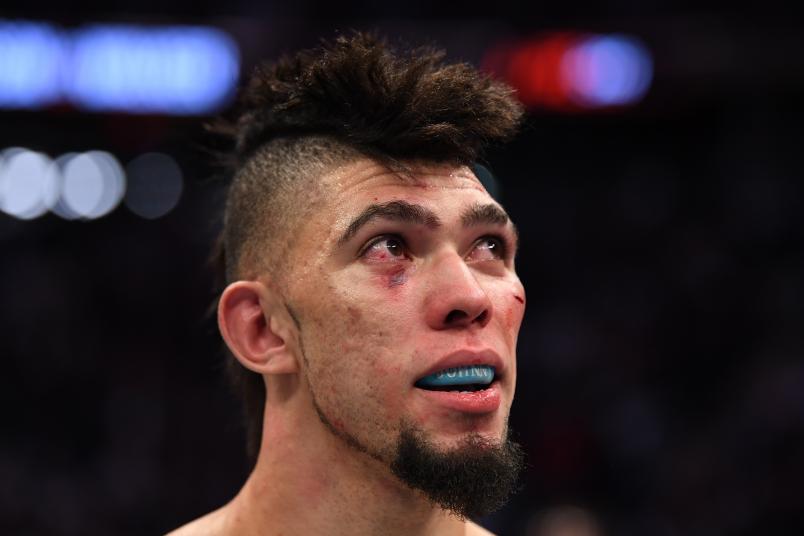 NEW YORK, NEW YORK - NOVEMBER 02: Johnny Walker of Brazil reacts after his TKO loss to Corey Anderson in their light heavyweight bout during the UFC 244 event at Madison Square Garden on November 02, 2019 in New York City. (Photo by Josh Hedges/Zuffa LLC via Getty Images)