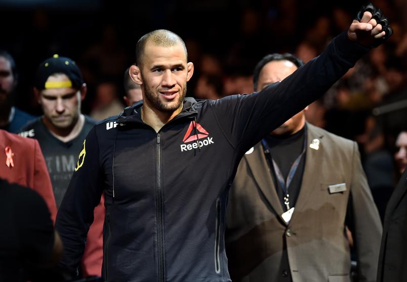 LAS VEGAS, NV - DECEMBER 01: Eric Spicely prepares to face Gerald Meerschaert in their middleweight bout during the TUF Finale event inside Park Theater on December 01, 2017 in Las Vegas, Nevada. (Photo by Jeff Bottari/Zuffa LLC/Zuffa LLC via Getty Images)