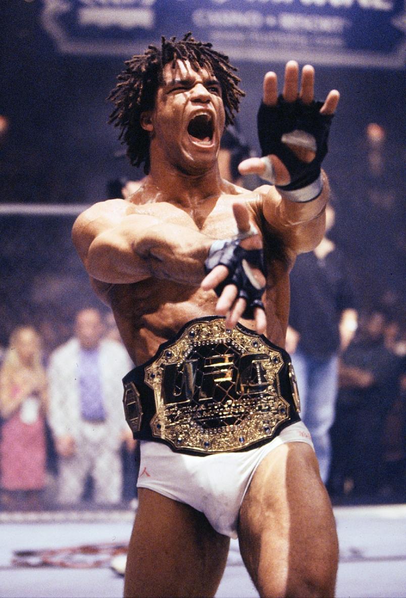 ATLANTIC CITY, NJ - MAY 04: Carlos Newton defeats Pat Miletich to win the UFC Welterweight Championship at the Trump Taj Mahal on May 4, 2001 in Atlantic City, New Jersey. (Photo by Susumu Nagao/Zuffa LLC/Zuffa LLC via Getty Images)