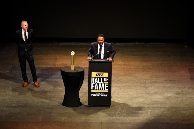 LAS VEGAS, NEVADA - JULY 05: Rashad Evans is inducted into the UFC Hall of Fame during the UFC Hall of Fame Class of 2019 Induction Ceremony inside The Pearl at The Palms Casino Resort on July 5, 2019 in Las Vegas, Nevada. (Photo by Chris Unger/Zuffa LLC/Zuffa LLC via Getty Images)