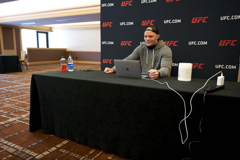Anthony Smith visits with the media during the UFC Fight Night: Smith vs. Teixeira Virtual Media Day at the Hyatt Regency Jacksonville Riverfront on May 11, 2020 in Jacksonville, Florida. (Photo by Cooper Neill/Zuffa LLC)