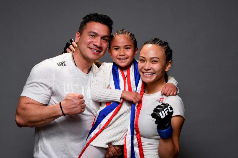 Michelle Waterson poses for a post fight portrait backstage during the UFC Fight Night event at Wells Fargo Center on March 30, 2019 in Philadelphia, Pennsylvania. (Photo by Mike Roach/Zuffa LLC)