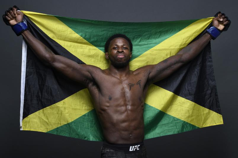 SAO PAULO, BRAZIL - NOVEMBER 16: Randy Brown poses for a portrait backstage after his victory during the UFC Fight Night event at Ibirapuera Gymnasium on November 16, 2019 in Sao Paulo, Brazil. (Photo by Mike Roach/Zuffa LLC via Getty Images)