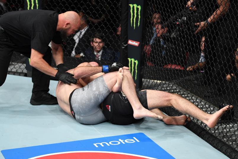 Jim Miller submits Jason Gonzalez in their lightweight bout during the UFC Fight Night event at BB&T Center on April 27, 2019 in Sunrise, Florida. (Photo by Jeff Bottari/Zuffa LLC via Getty Images)