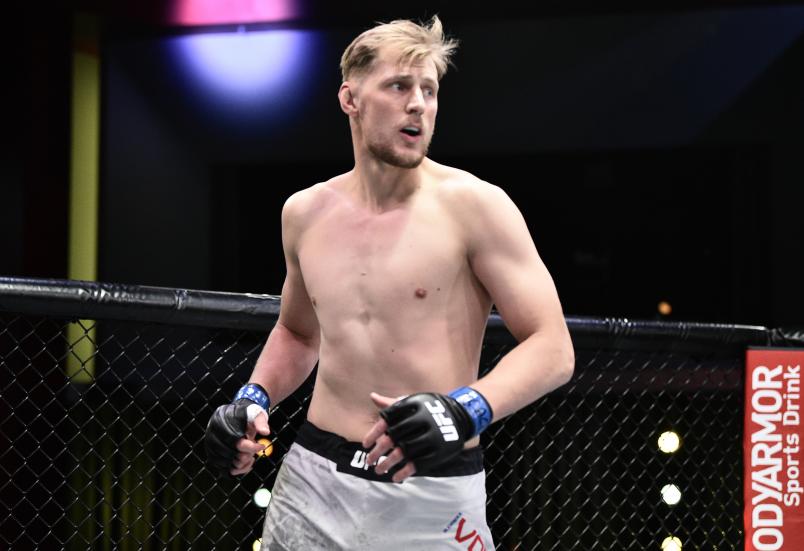 Alexander Volkov of Russia prepares to fight Curtis Blaydes in their heavyweight bout during the UFC Fight Night event at UFC APEX on June 20, 2020 in Las Vegas, Nevada. (Photo by Chris Unger/Zuffa LLC)
