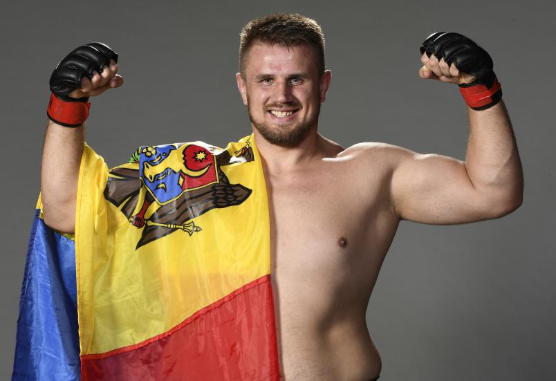 Alexandr Romanov of Moldova poses for a portrait after his victory during the UFC Fight Night event at UFC APEX on November 07, 2020 in Las Vegas, Nevada. (Photo by Mike Roach/Zuffa LLC)