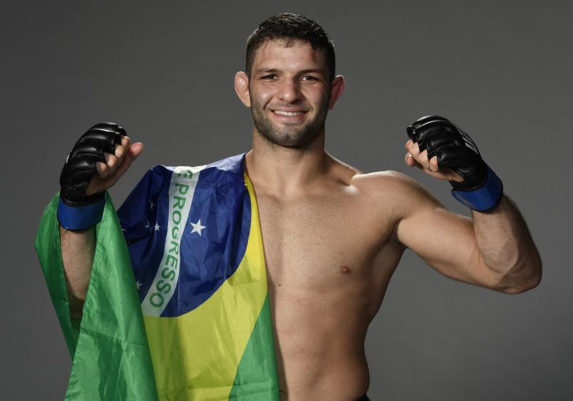 Thiago Moises of Brazil poses for a portrait after his victory during the UFC Fight Night event at UFC APEX on October 31, 2020 in Las Vegas, Nevada. (Photo by Mike Roach/Zuffa LLC)