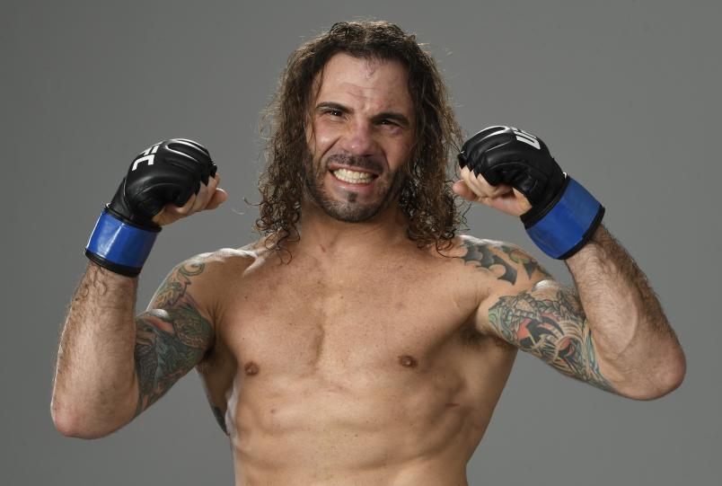 Clay Guida poses for a portrait after his victory during the UFC Fight Night event at UFC APEX on February 06, 2021 in Las Vegas, Nevada. (Photo by Mike Roach/Zuffa LLC)