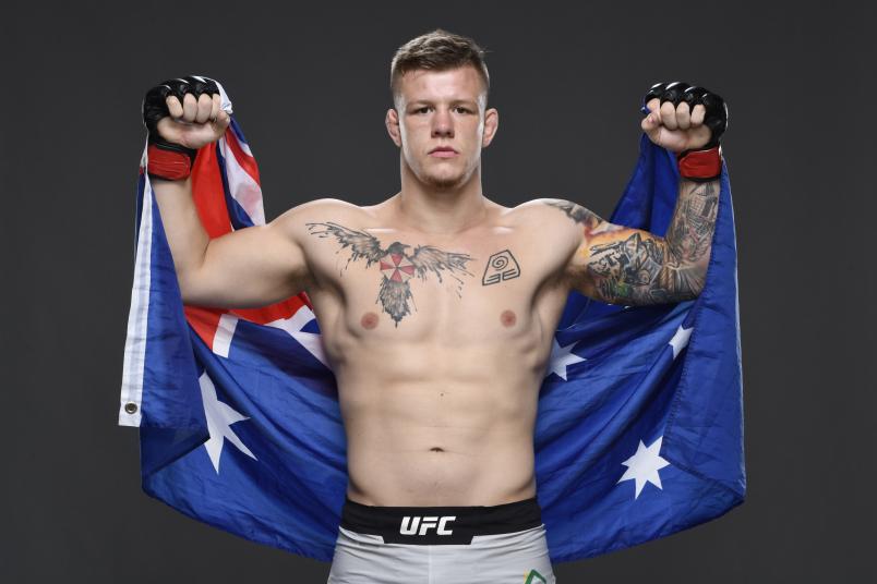 Jimmy Crute of Australia poses for a portrait backstage during the UFC Fight Night event inside Flash Forum on UFC Fight Island on October 18, 2020 in Abu Dhabi, United Arab Emirates. (Photo by Mike Roach/Zuffa LLC)