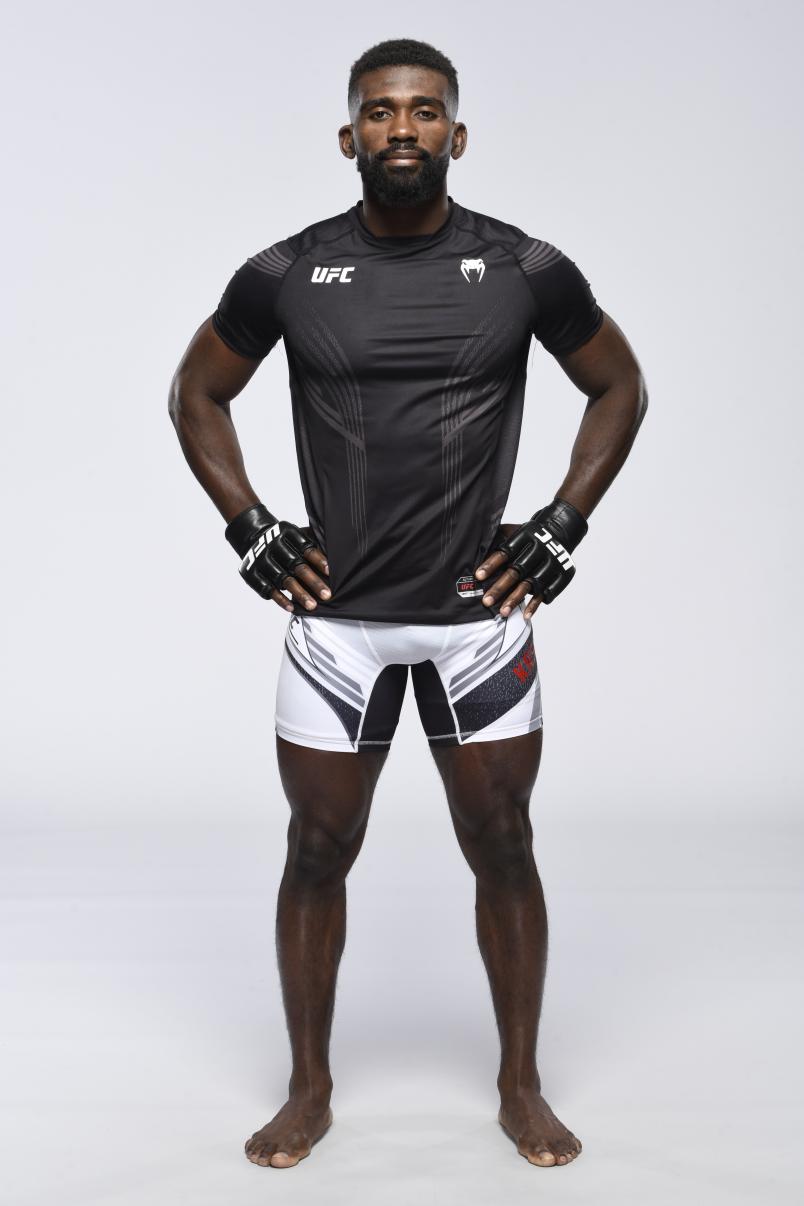 Impa Kasanganay poses for a portrait during a UFC photo session on April 7, 2021 in Las Vegas, Nevada. (Photo by Mike Roach/Zuffa LLC)
