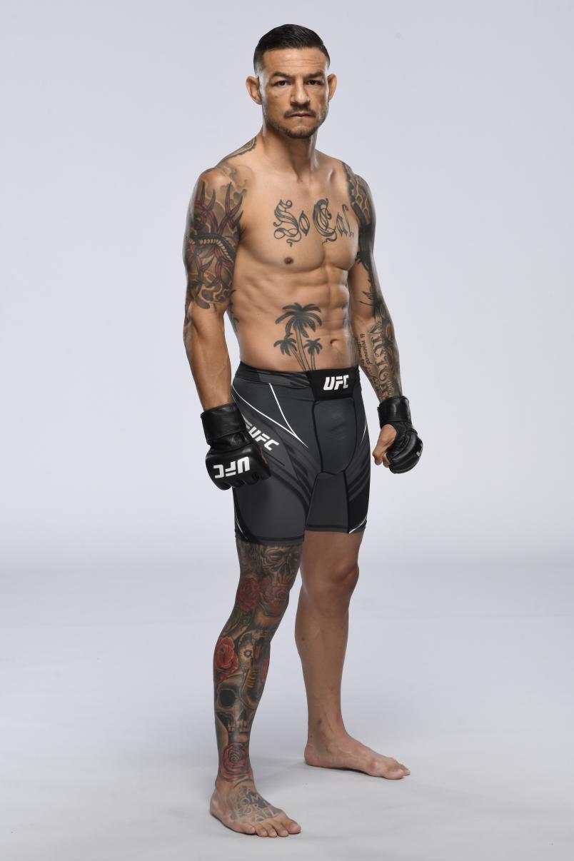 Cub Swanson poses for a portrait during a UFC photo session on April 28, 2021 in Las Vegas, Nevada. (Photo by Mike Roach/Zuffa LLC)