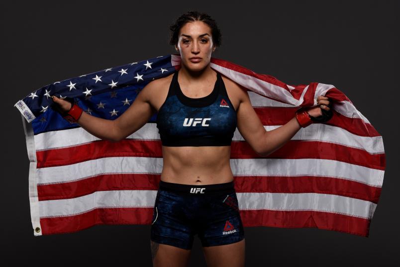 Tatiana Suarez poses for a portrait backstage during the UFC 238 event at the United Center on June 8, 2019 in Chicago, Illinois. (Photo by Todd Lussier/Zuffa LLC)