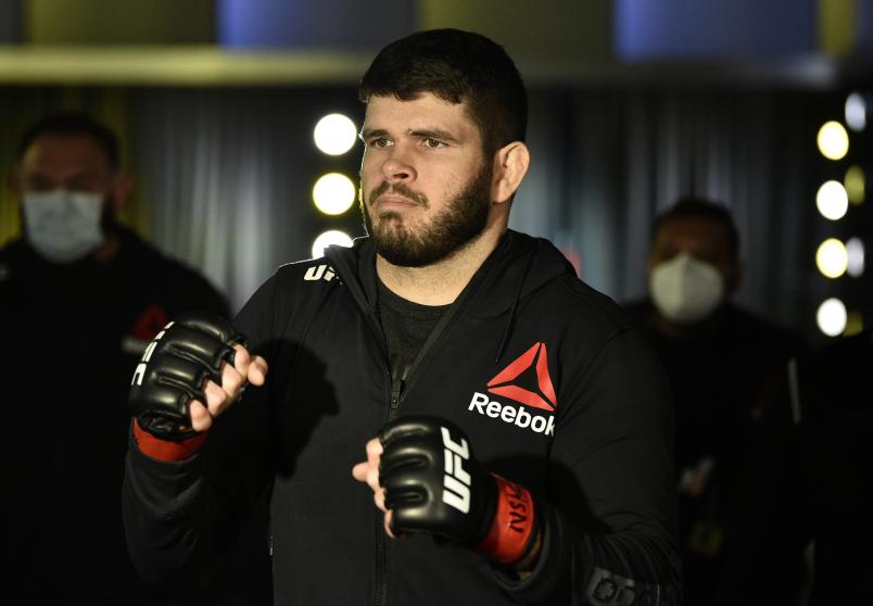 Philipe Lins of Brazil prepares to fight Tanner Boser in their heavyweight fight during the UFC Fight Night event at UFC APEX on June 27, 2020 in Las Vegas, Nevada. (Photo by Chris Unger/Zuffa LLC)