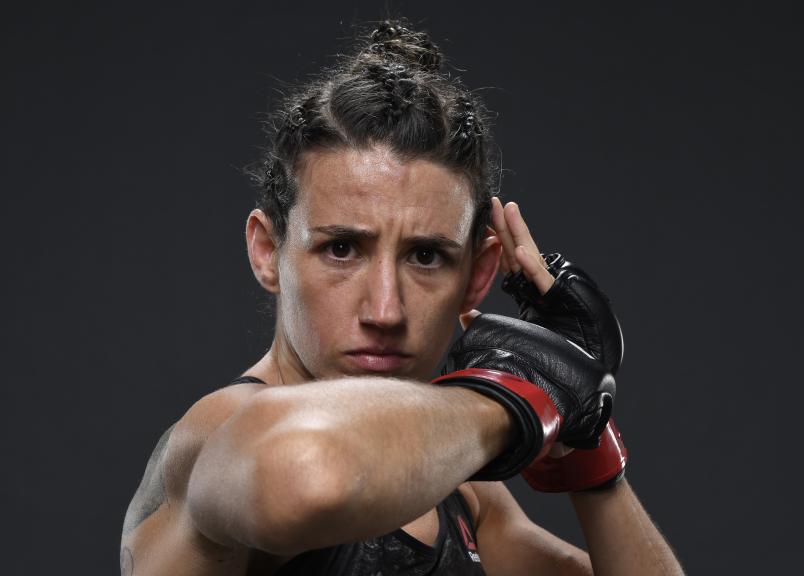 Marina Rodriguez of Brazil poses for a portrait after her victory during the UFC 257 event inside Etihad Arena on UFC Fight Island on January 23, 2021 in Abu Dhabi, United Arab Emirates. (Photo by Mike Roach/Zuffa LLC)