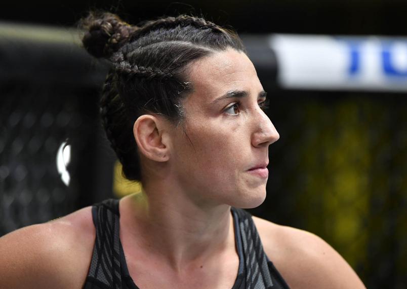 Marina Rodriguez of Brazil prepares to fight Michelle Waterson in a flyweight fight during the UFC Fight Night event at UFC APEX on May 08, 2021 in Las Vegas, Nevada. (Photo by Chris Unger/Zuffa LLC)