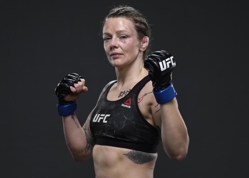 Joanne Calderwood of Scotland poses for a portrait after her victory during the UFC 257 event inside Etihad Arena on UFC Fight Island on January 23, 2021 in Abu Dhabi, United Arab Emirates. (Photo by Mike Roach/Zuffa LLC)