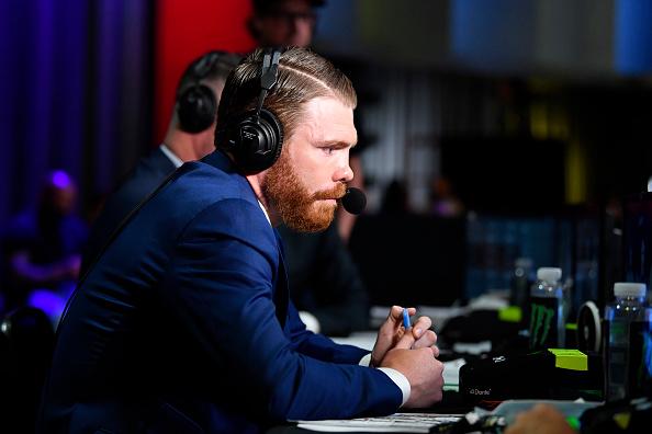 UFC lightweight Paul Felder announces his retirement from mixed martial arts while live on broadcast during the UFC Fight Night event at UFC APEX on May 22, 2021 in Las Vegas, Nevada. (Photo by Chris Unger/Zuffa LLC)