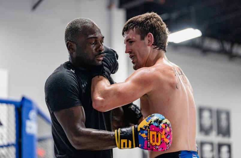 Brendan Allen trains at Sanford MMA in Deerfield Beach, Florida on July 1, 2021. (Photo by Zac Pacleb)