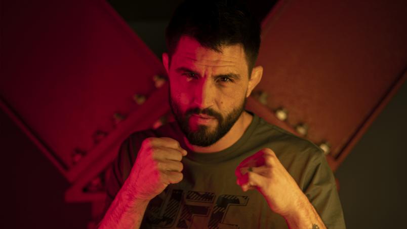 Carlos Condit poses for a picture inside the UFC APEX for UFC 264 media day (Photo by Braydon Jackson/Zuffa LLC)