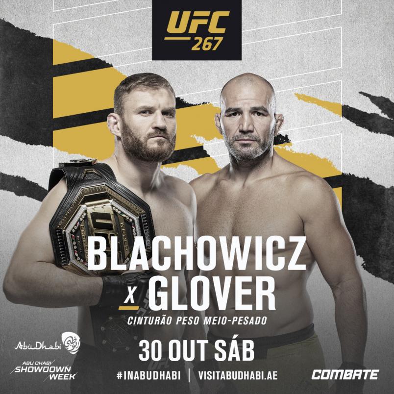 Arte de anúncio da luta entre Jan Blachowicz e Glover Teixeira no UFC 267