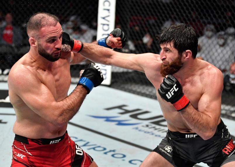 Magomed Ankalaev golpeia Volkan Oezdemir no UFC 267