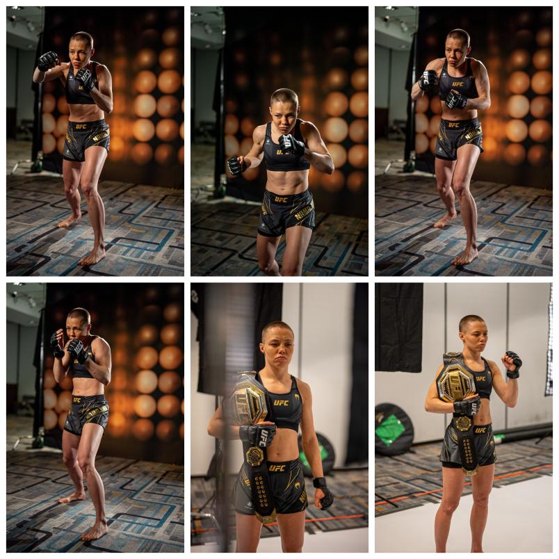 Rose Namajunas shadowboxes and takes portraits ahead of her UFC 268 co-main bout (Photos by Maddie Roth/Zuffa LLC)