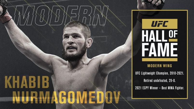 Khabib Nurmagomedov inducted into the UFC Hall of Fame - Modern Wing.